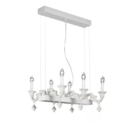 Picture A wonderful white chandelier for the dining room