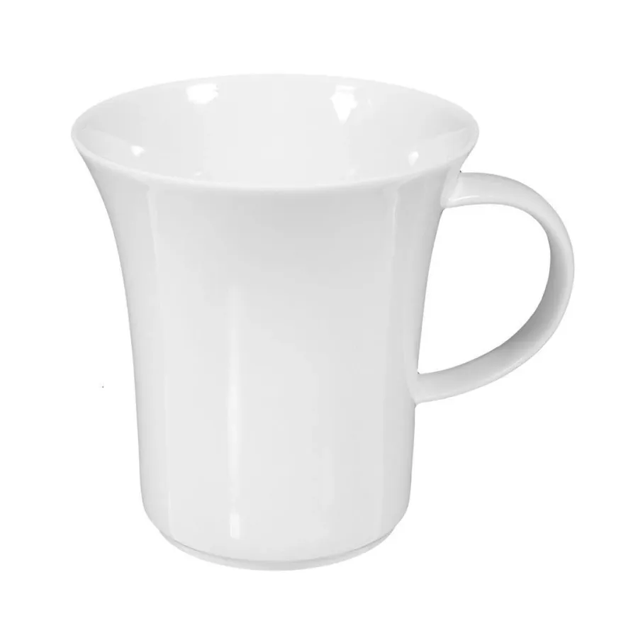 obrazek 1 Biały porcelanowy kubek o nowoczesnym kształcie – Tettau