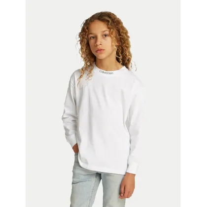 Zdjęcie Calvin Klein Jeans Bluzka Embro IB0IB02354 Biały Regular Fit