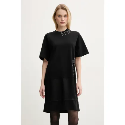 Zdjęcie MM6 Maison Margiela sukienka kolor czarny mini prosta S52DA0058.M20050