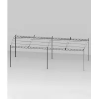 Picture Double extension of a free-standing pergola 372×366 cm without a roof to the garden