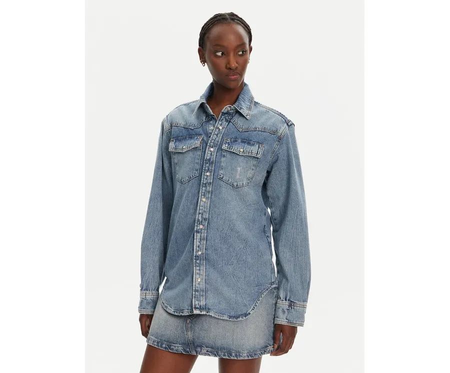 obrazek 1 Liu Jo Koszula jeansowa UA5203 D4306 Niebieski Relaxed Fit