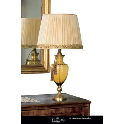 Zdjęcie Bursztynowa lampa ze szkła Murano ze stożkowym kloszem – Il Paralume Marina