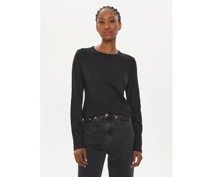 obrazek 1 Calvin Klein Jeans Bluzka Burn Out J20J223628 Czarny Regular Fit