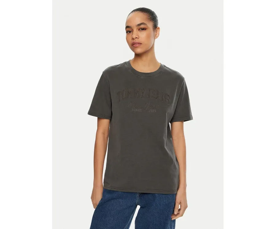 obrazek 1 Tommy Jeans T-Shirt Varsity DW0DW19444 Czarny Relaxed Fit