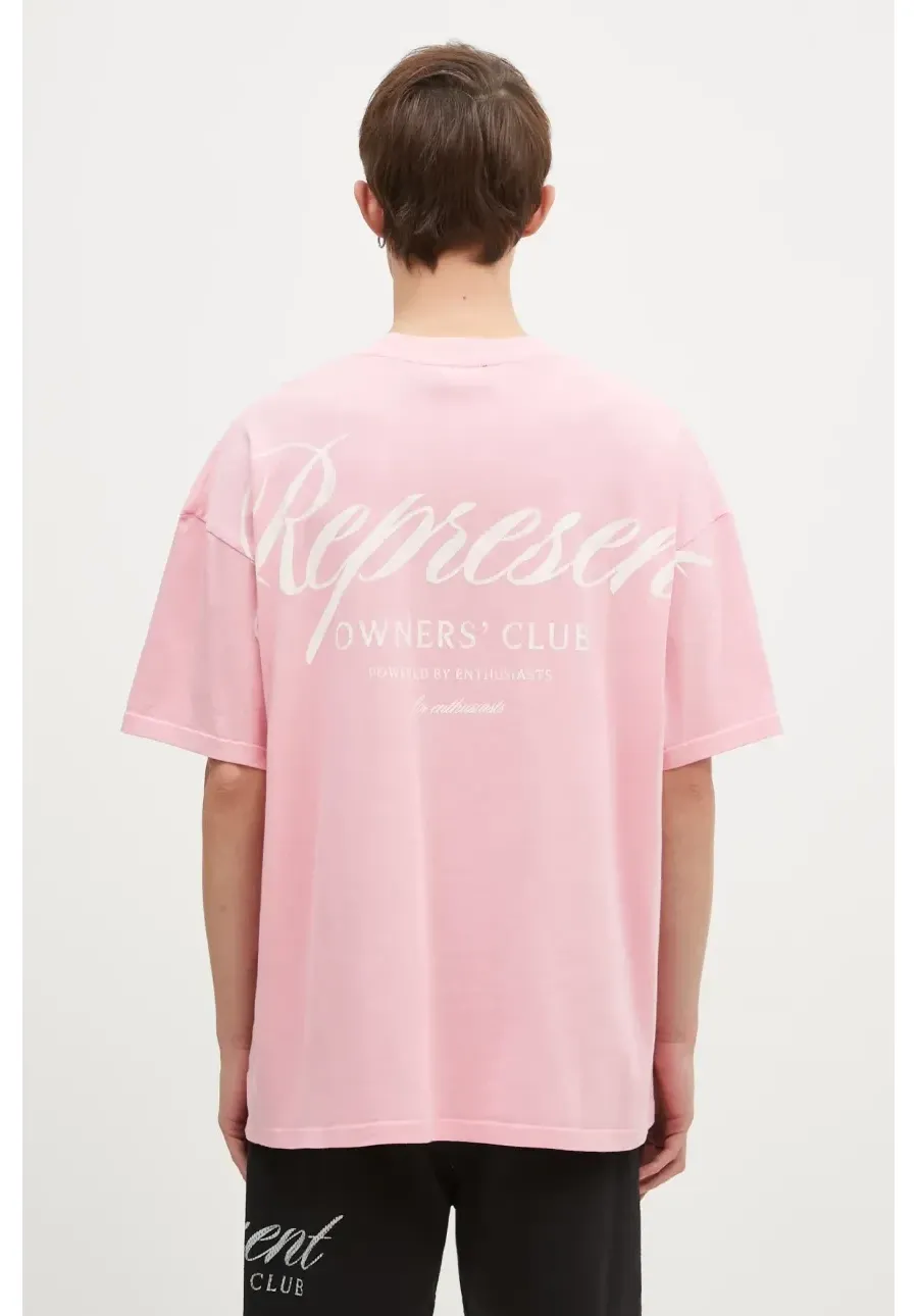 obrazek 1 Represent t-shirt bawełniany Represent Owners Club Script męski kolor różowy z nadrukiem OCM41201.518