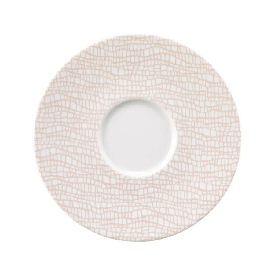 obrazek 1 Stylowy porcelanowy duży spodek pod filiżankę 16,5 cm zdobiony różowym motywem - Seltmann Weiden