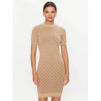 Zdjęcie Guess Sukienka dzianinowa W3YK39 Z37K0 Beżowy Slim Fit