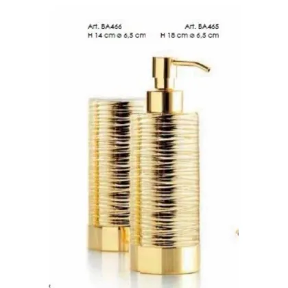 Zdjęcie Stylowy pojemnik na szczoteczki z mosiądzu z plastikowym kubkiem wewnątrz - Il Paralume Marina