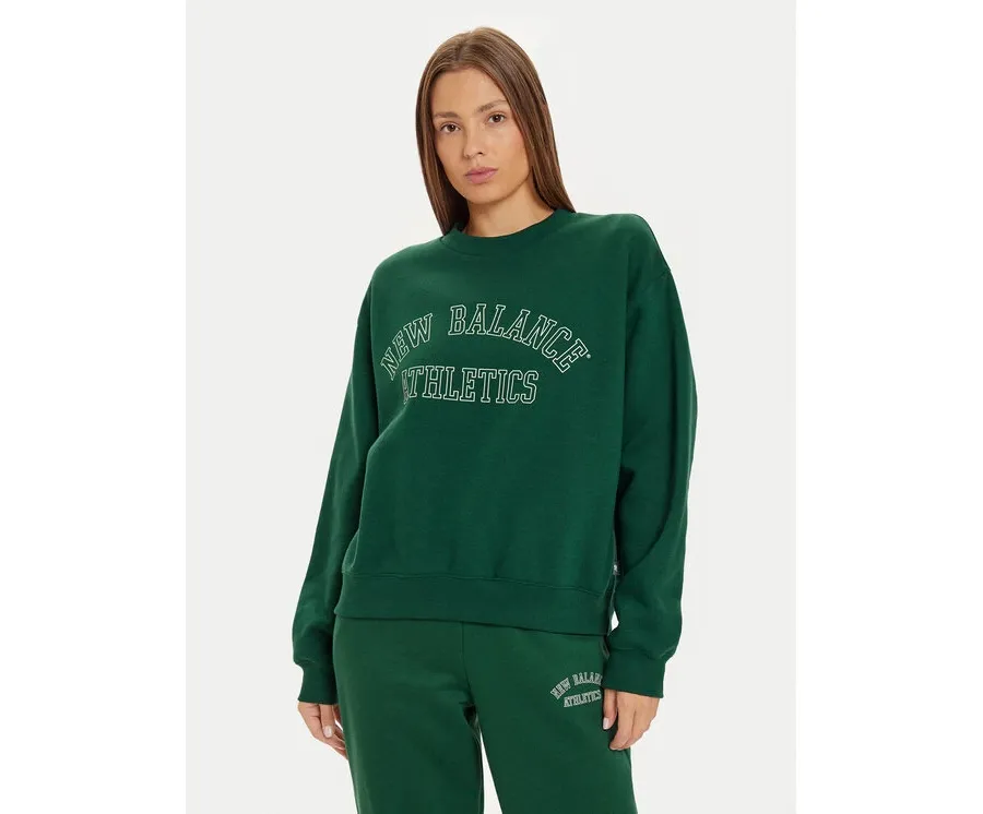 obrazek 1 New Balance Bluza WT43516 Zielony Relaxed Fit