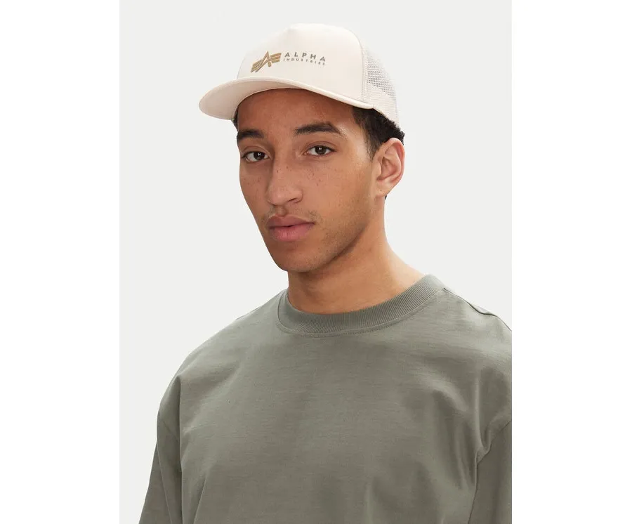 obrazek 1 Alpha Industries Czapka z daszkiem Label 106901 Écru
