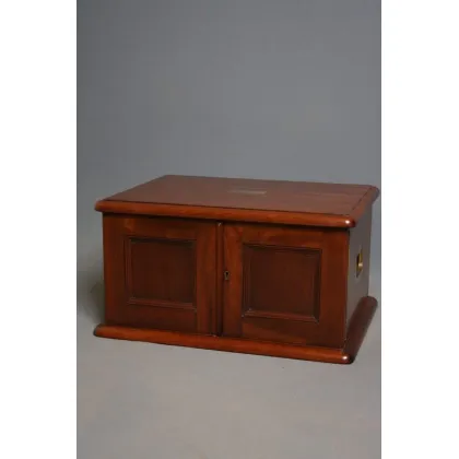 Picture Top Quality Victorian Mahogany Table Cutlery Cabinet - 12 Piece Silver Plated Set
