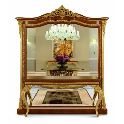Zdjęcie Luksusowa włoska antyczna konsola z lustrem