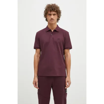 Zdjęcie C.P. Company polo Stretch Piquet Logo Polo męski kolor fioletowy gładki 17CMPL065A005263W