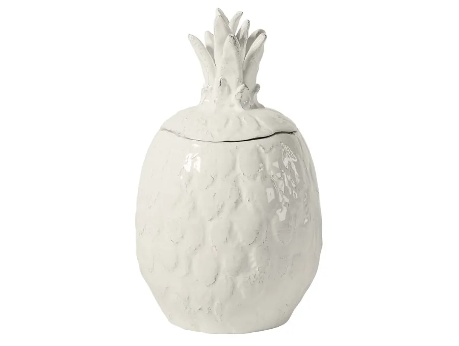 obrazek 1 Ceramiczny duży biały słoik w kształcie ananasa - Virginia Casa