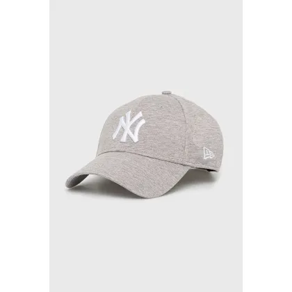 Zdjęcie New Era czapka z daszkiem bawełniana kolor szary z aplikacją 12523897-GREY