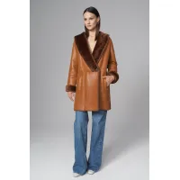 Picture A refined merino fur coat for cold days