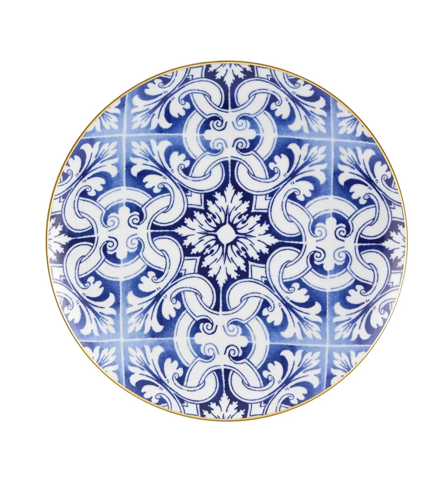 obrazek 1 Talerz-półmisek Azulejos Transatlântica ze złożonym motywem roślinnym - Vista Alegre