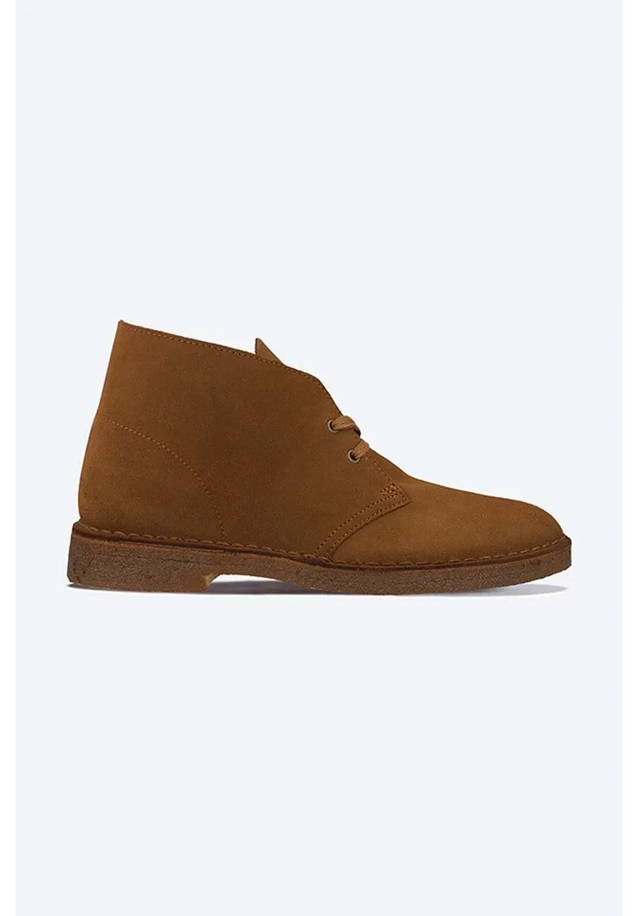 obrazek 1 Clarks półbuty zamszowe Originals Desert Boot męskie kolor brązowy 26155481-BROWN