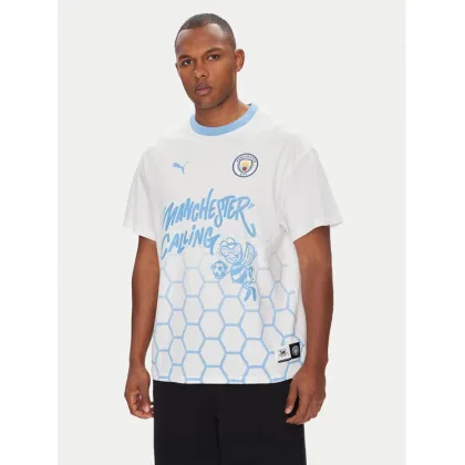 Zdjęcie Puma T-Shirt CWC Hoops x Man City 631695 Biały Regular Fit