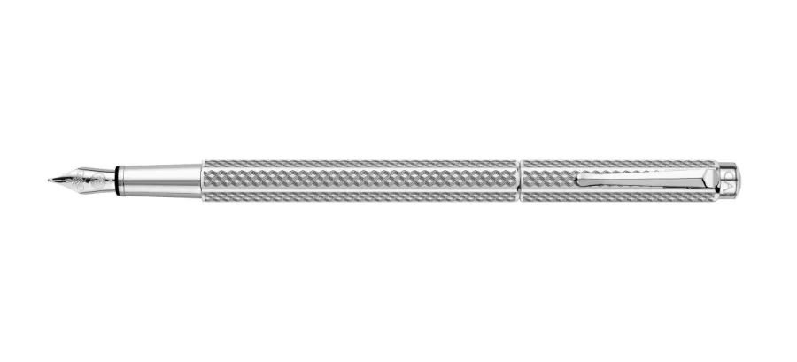 picture 3 Ecridor Fountain Pen - Cubrik Silver