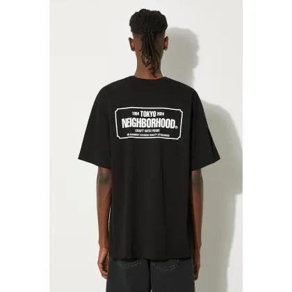 Zdjęcie NEIGHBORHOOD t-shirt Tee SS-1 męski kolor czarny gładki 241PCNH.ST01