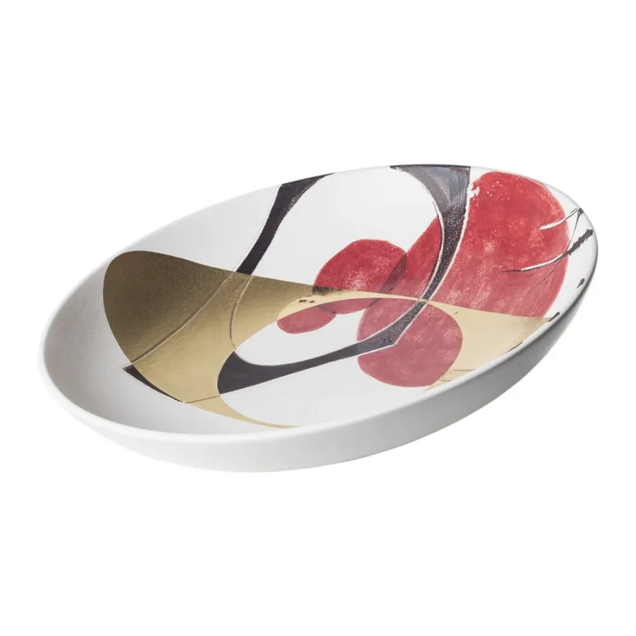 obrazek 3 Centralny element z ręcznie malowanej ceramiki  H.9xL.40xP.40 cm