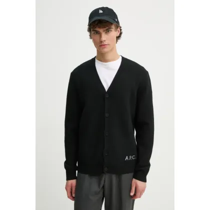 Zdjęcie A.P.C. kardigan wełniany kenny kolor czarny WVBDK.H22305