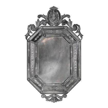 Zdjęcie Lustro artystyczne Louis XIV 7060 z postarzanego drewna i bituminu