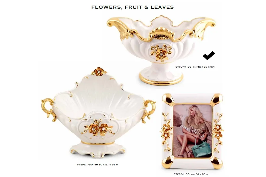 picture 1 White, gold - baroque cake stand / bowl for tasteful interiors - Bruno Costenaro