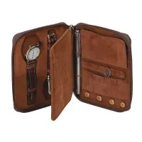 Picture An unusual watch box - natural leather - Absolute Breton