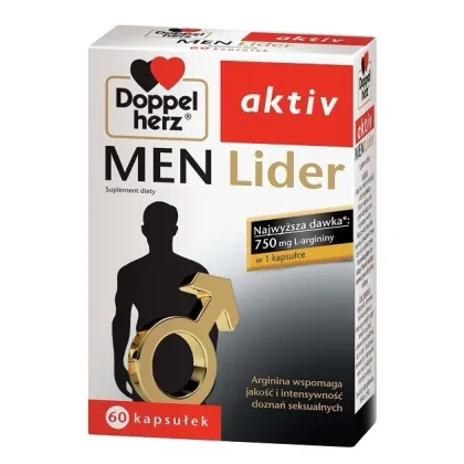 Zdjęcie Doppelherz Aktiv Men Lider, Suplement diety dla mężczyzn aktywnych seksualnie, Kapsułki DOPPELHERZ