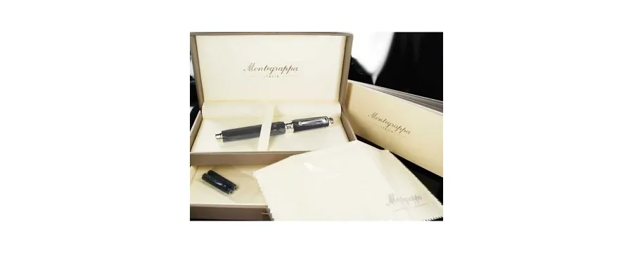 obrazek 3 Szara Perełka Pióro Kulkowe Emblema Celluloid Montegrappa