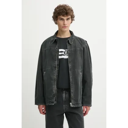 Zdjęcie MM6 Maison Margiela kurtka jeansowa kolor czarny przejściowa oversize SH0AM0041