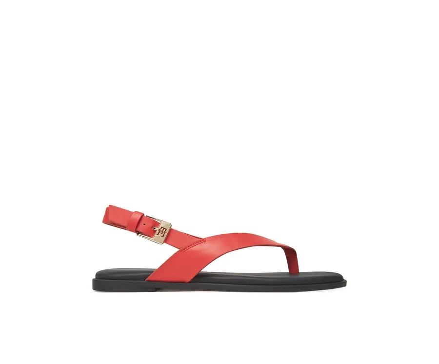 obrazek 1 Tommy Hilfiger Sandały Color Block Thong Flat Sandal FW0FW08883 Pomarańczowy