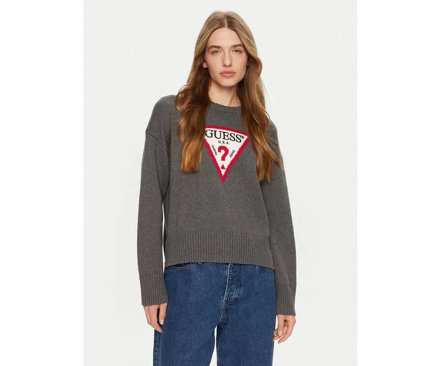 obrazek 1 Guess Jeans Sweter W4BR12 Z3HM1 Szary Regular Fit