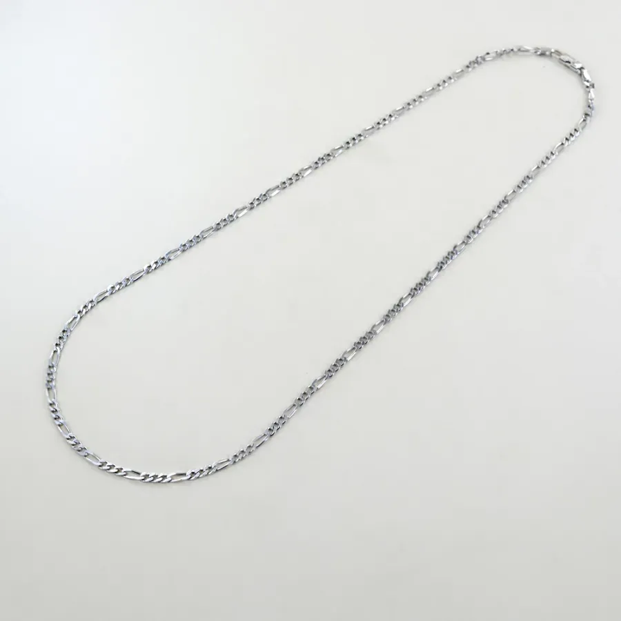 obrazek 2 Elegancki męski łańcuszek z białego złota (50 cm)