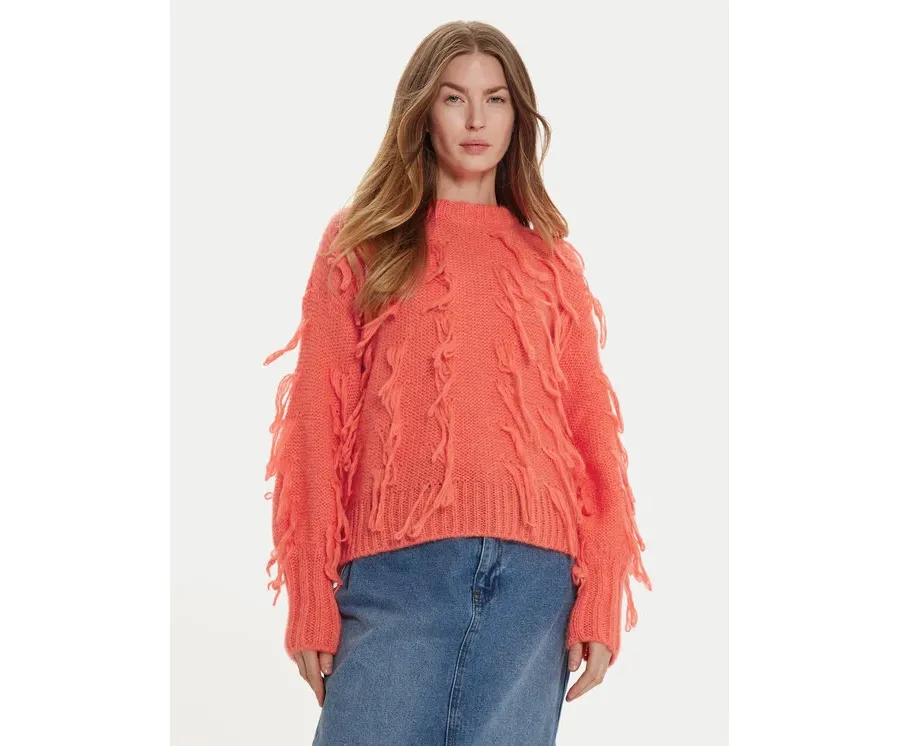 obrazek 1 ViCOLO Sweter 33050S Pomarańczowy Regular Fit