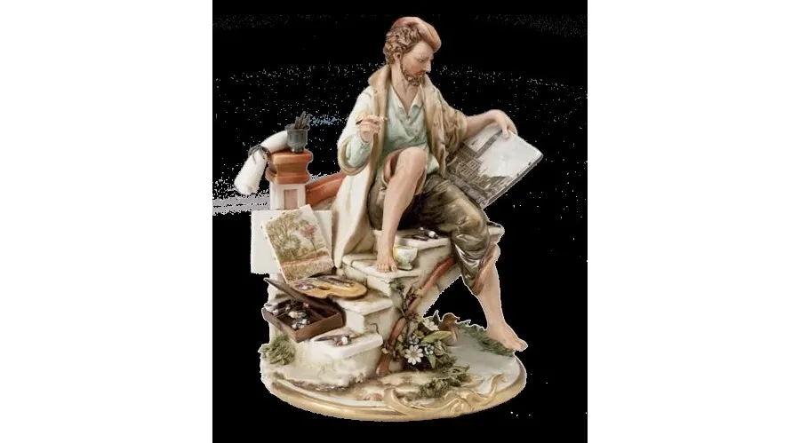 obrazek 1 Elegancka figurka porcelanowa - malarz do gabinetu