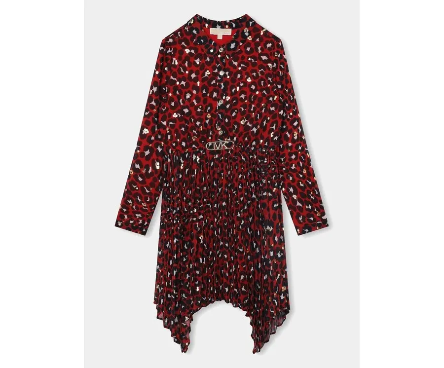 obrazek 1 MICHAEL KORS KIDS Sukienka koszulowa R12175 Czerwony Regular Fit