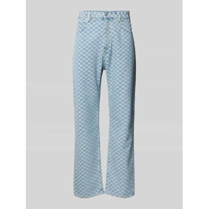 Zdjęcie Jeansy o kroju relaxed fit ze wzorem w kratę model ‘Nate’