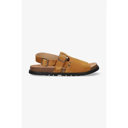 Zdjęcie A.P.C. sandały zamszowe Sandales Noe męskie kolor brązowy PXBAH.H51057-CARAMEL