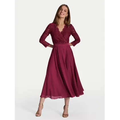 Zdjęcie Swing Sukienka koktajlowa 5AE29100 Bordowy Regular Fit