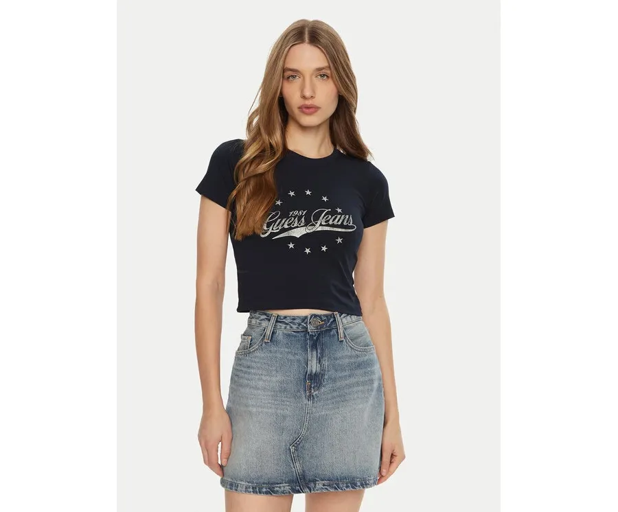 obrazek 1 Guess Jeans T-Shirt W5RI59 J1314 Granatowy Regular Fit