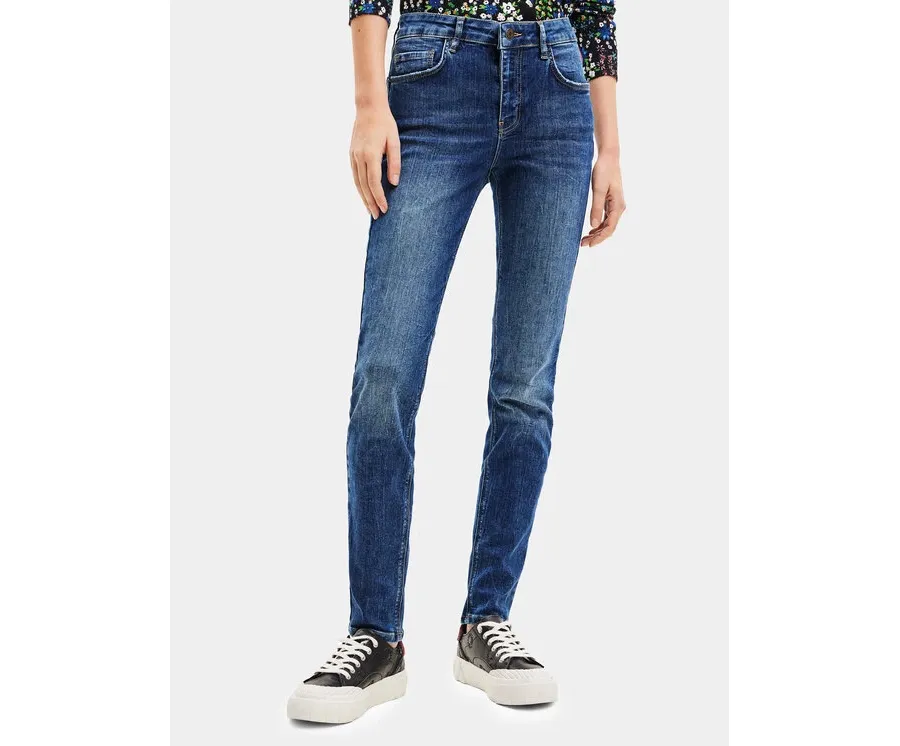 obrazek 1 Desigual Jeansy 23WWDD90 Niebieski Skinny Fit