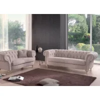 Zdjęcie Przepiękna, skórzana sofa do salonu chesterfield, dwuosobowa