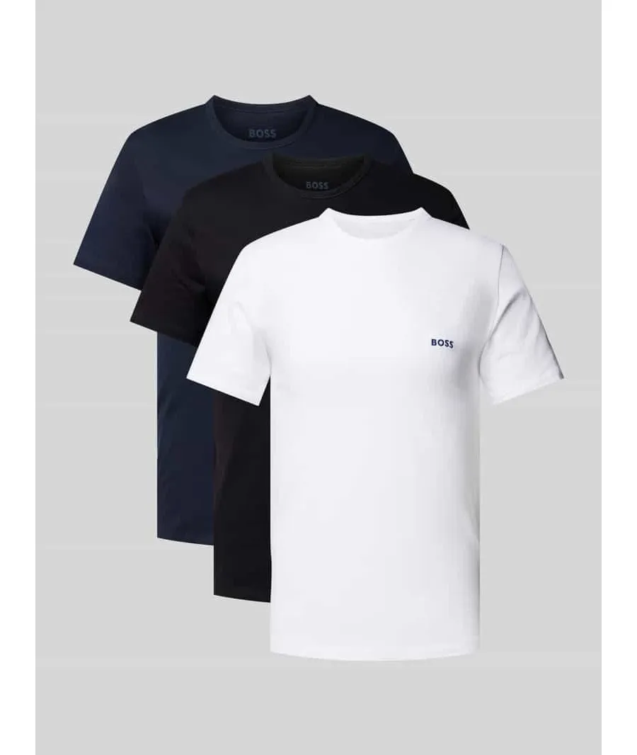 obrazek 1 T-shirt z wyhaftowanym logo w zestawie 3 szt.