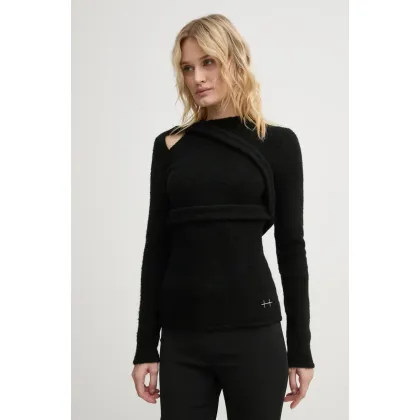 Zdjęcie Heliot Emil sweter z domieszką wełny damski kolor czarny AW24.W.07.065.BLK01