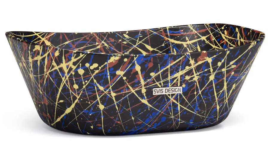 obrazek 1 Ekskluzywna umywalka 50 cm LIBRA BASIC – PUNK, czarny, lakier matowy