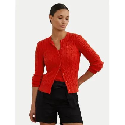 Zdjęcie LAUREN RALPH LAUREN Kardigan 200932225010 Czerwony Slim Fit